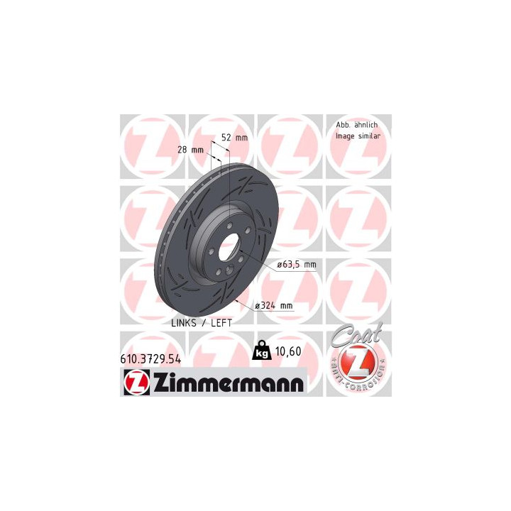 Tarcza hamulcowa ZIMMERMANN 610.3729.54