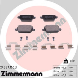 Klocki hamulcowe ZIMMERMANN 24537.160.3