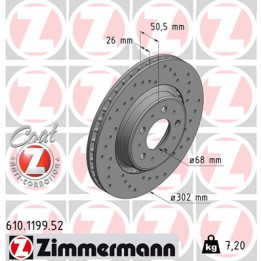 Tarcza hamulcowa ZIMMERMANN 610.1199.52