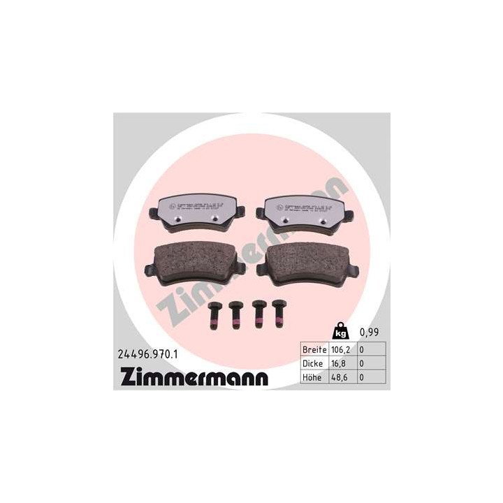 Klocki hamulcowe ZIMMERMANN 24496.970.1