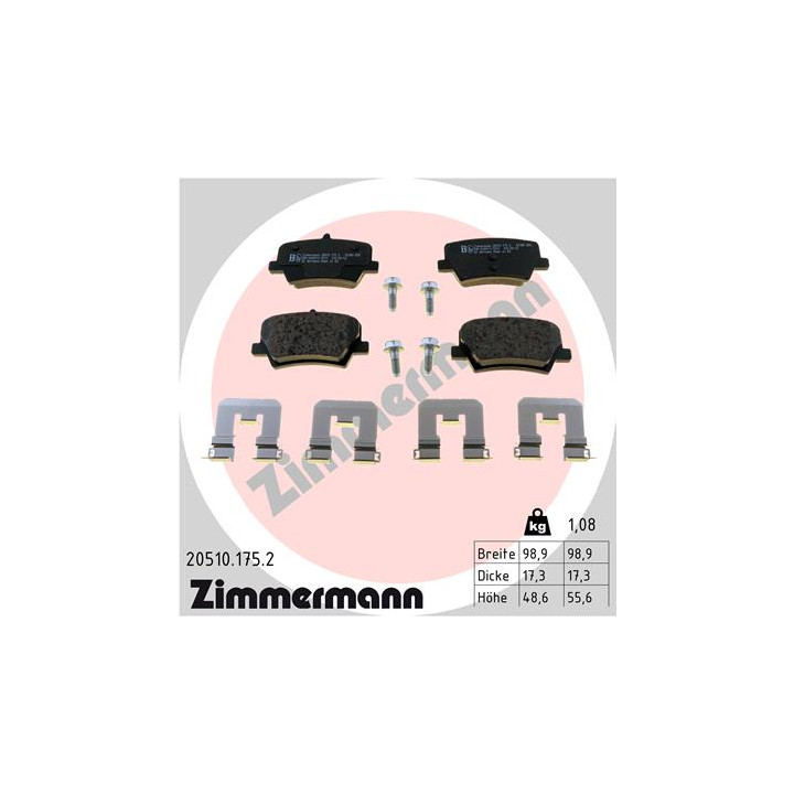Klocki hamulcowe ZIMMERMANN 20510.175.2