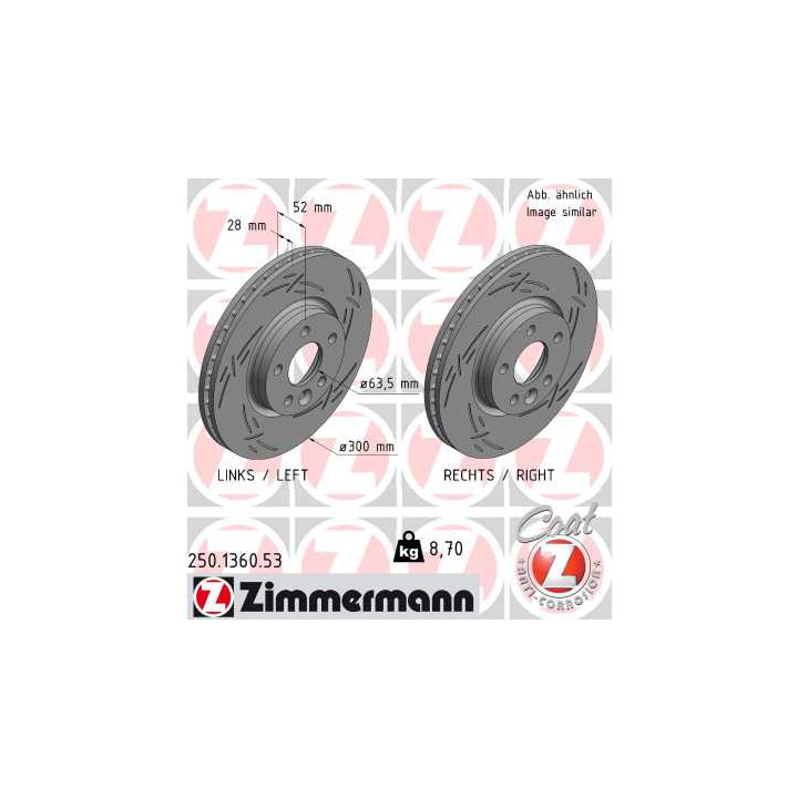 Tarcza hamulcowa ZIMMERMANN 250.1360.53