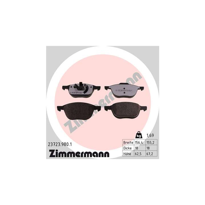 Klocki hamulcowe ZIMMERMANN 23723.980.1