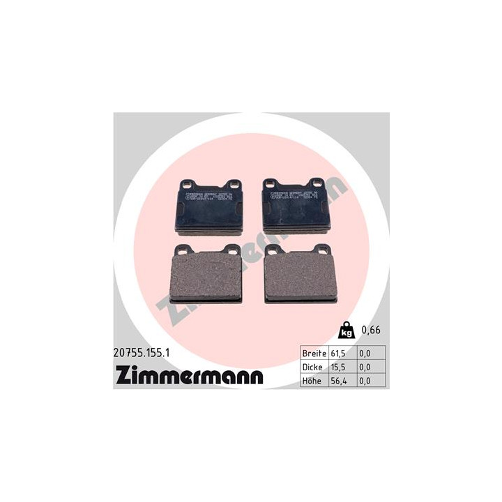 Klocki hamulcowe ZIMMERMANN 20755.155.1