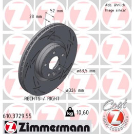 Tarcza hamulcowa ZIMMERMANN 610.3729.55