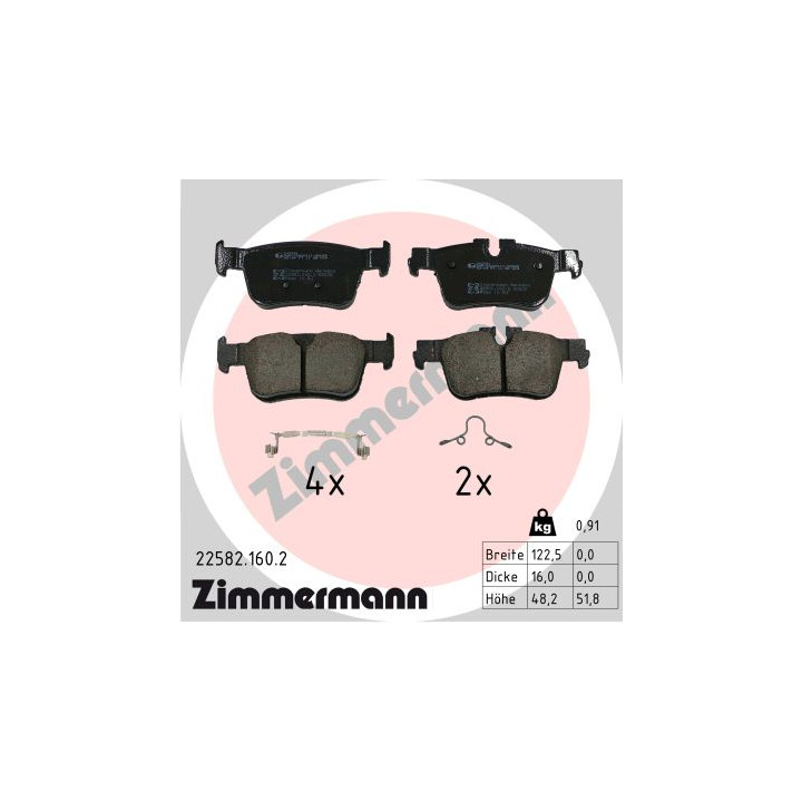 Klocki hamulcowe ZIMMERMANN 22582.160.2