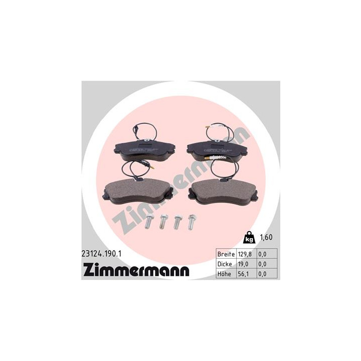 Klocki hamulcowe ZIMMERMANN 23124.190.1