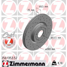 Tarcza hamulcowa ZIMMERMANN 250.1353.52