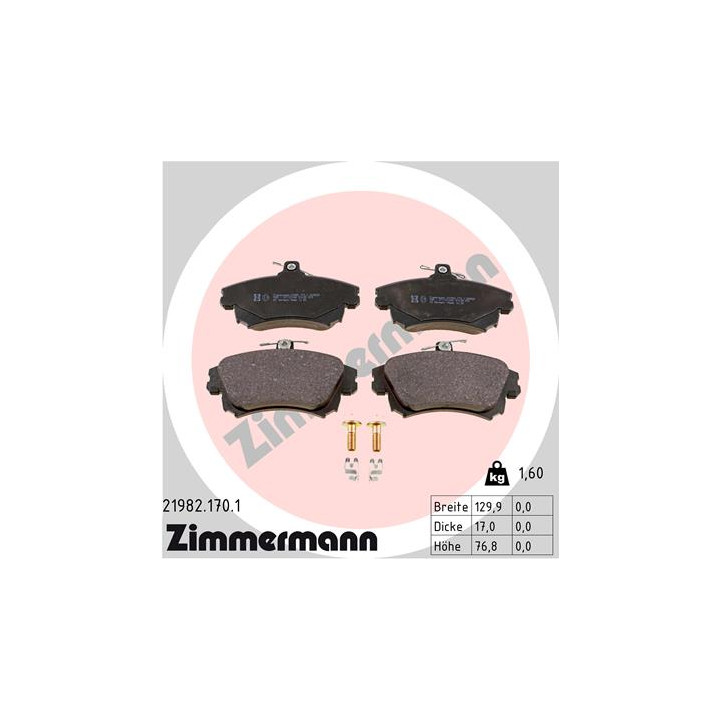 Klocki hamulcowe ZIMMERMANN 21982.170.1