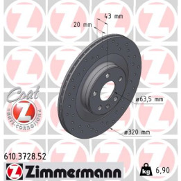 Tarcza hamulcowa ZIMMERMANN 610.3728.52
