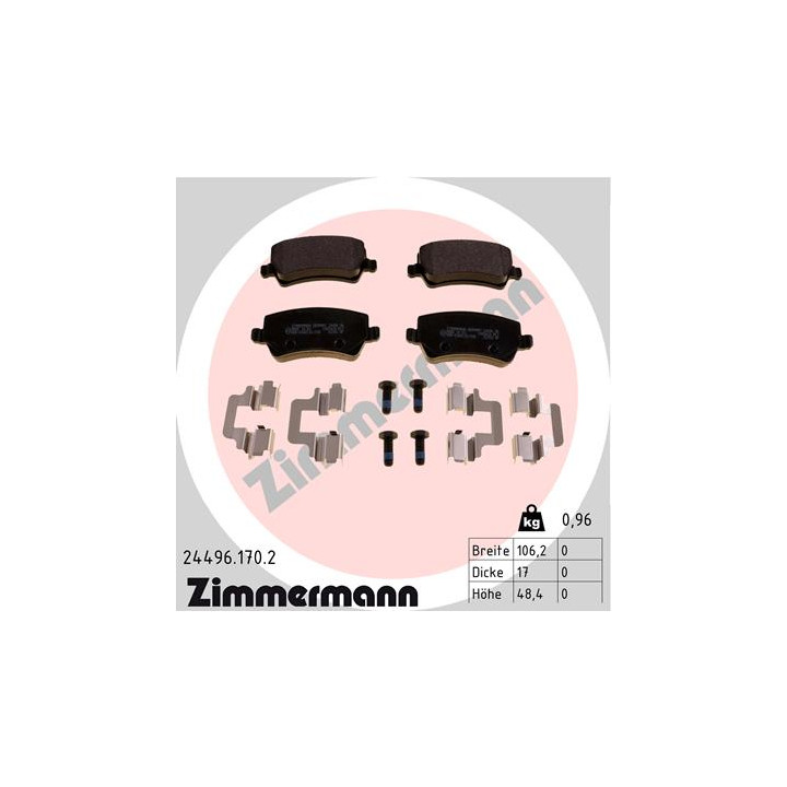 Klocki hamulcowe ZIMMERMANN 24496.170.2