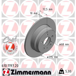 Tarcza hamulcowa ZIMMERMANN 610.1197.20