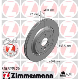 Tarcza hamulcowa ZIMMERMANN 610.3715.20
