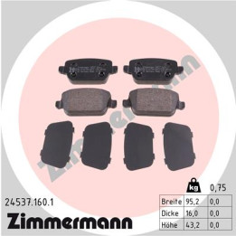 Klocki hamulcowe ZIMMERMANN 24537.160.1