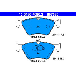Klocki hamulcowe ATE 13.0460-7080.2