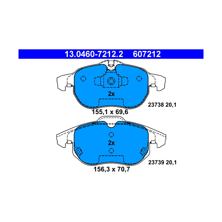 Klocki hamulcowe ATE 13.0460-7212.2