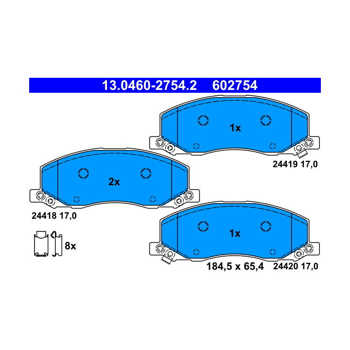 Klocki hamulcowe ATE 13.0460-2754.2