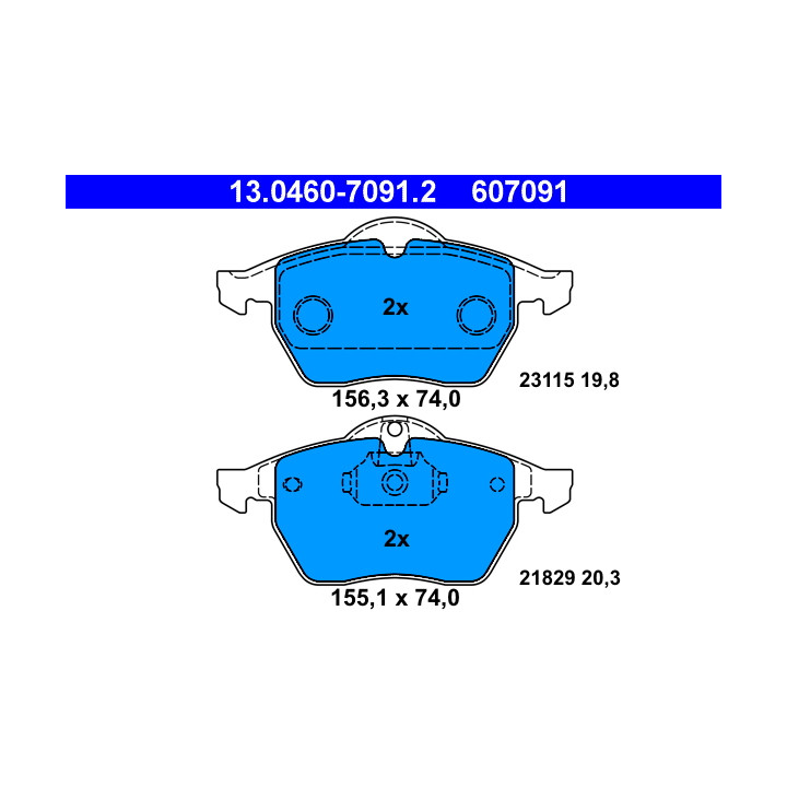 Klocki hamulcowe ATE 13.0460-7091.2