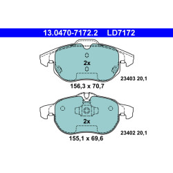 Klocki hamulcowe ATE 13.0470-7172.2