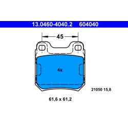 Klocki hamulcowe ATE 13.0460-4040.2