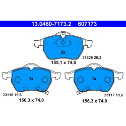 Klocki hamulcowe ATE 13.0460-7173.2