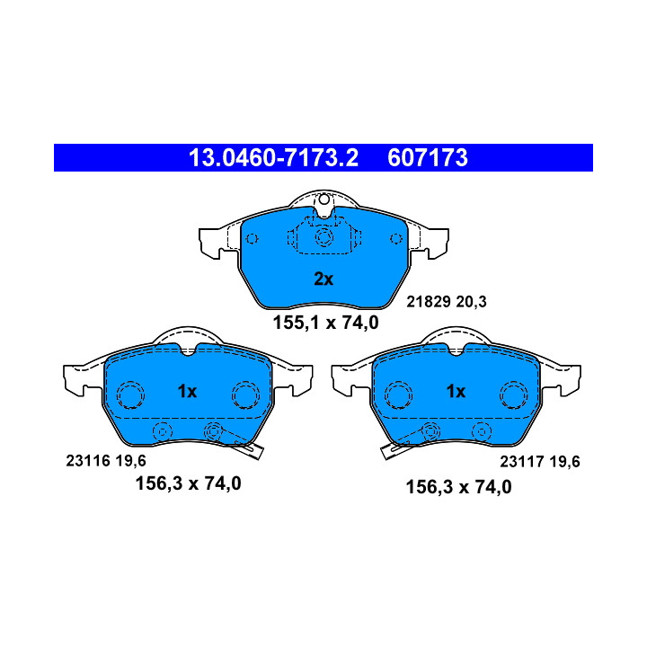 Klocki hamulcowe ATE 13.0460-7173.2