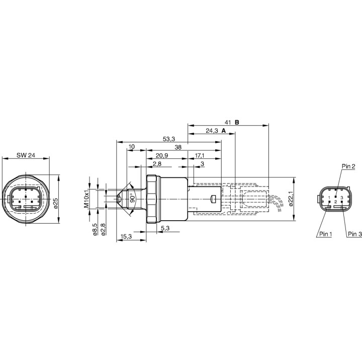 Przełącznik ciśnieniowy, hydraulika hamulcowa BOSCH 0 265 005 303
