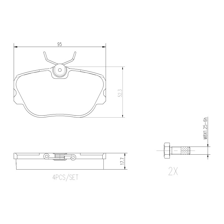 Klocki hamulcowe BREMBO P 71 004