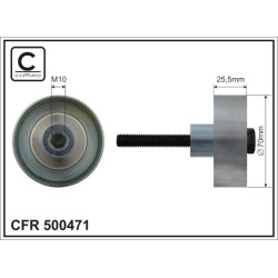 Rolka prowadząca pasek klinowy CAFFARO 500471