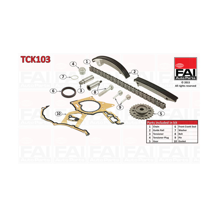 Zestaw łańcucha rozrządu FAI AutoParts TCK103