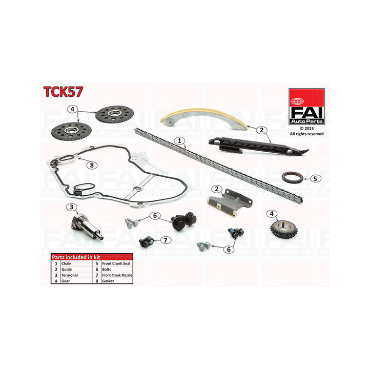 Zestaw łańcucha rozrządu FAI AutoParts TCK57