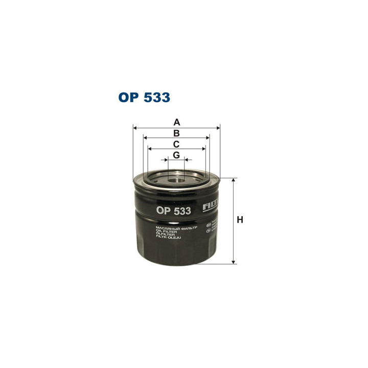Filtr oleju FILTRON OP 533