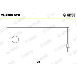 Panewki łożyska korbowodu GLYCO 71-2185 STD
