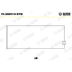 Panewki łożyska korbowodu GLYCO 71-3507/4 STD