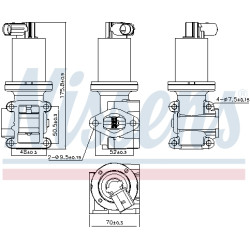 Zawór spalin EGR NISSENS 98180