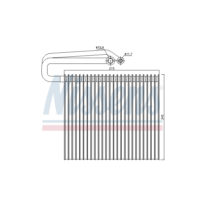 Parownik klimatyzacji NISSENS 92165