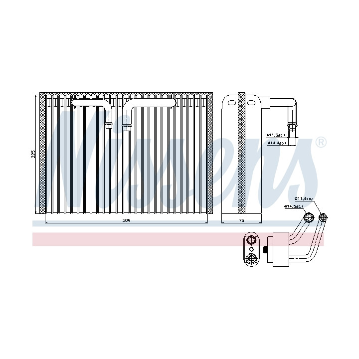 Parownik klimatyzacji NISSENS 92296