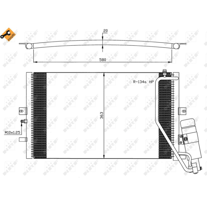 Skraplacz klimatyzacji NRF 35558