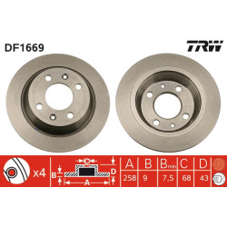 Tarcza hamulcowa TRW DF1669