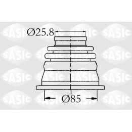 Zestaw osłony przegubu SASIC 4003408