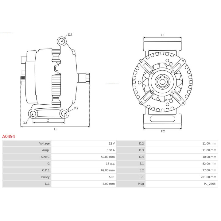 Alternator AS-PL A0494