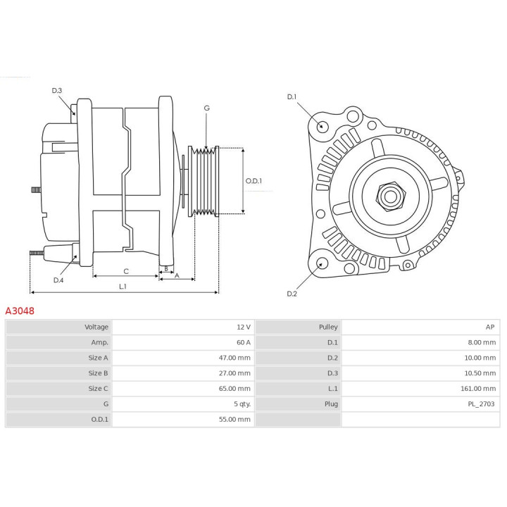 Alternator AS-PL A3048