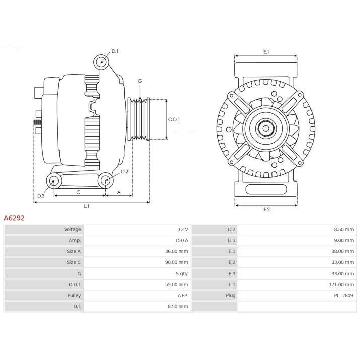 Alternator AS-PL A6292