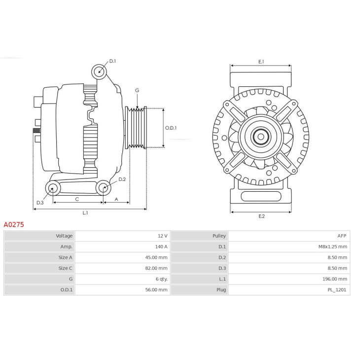 Alternator AS-PL A0275