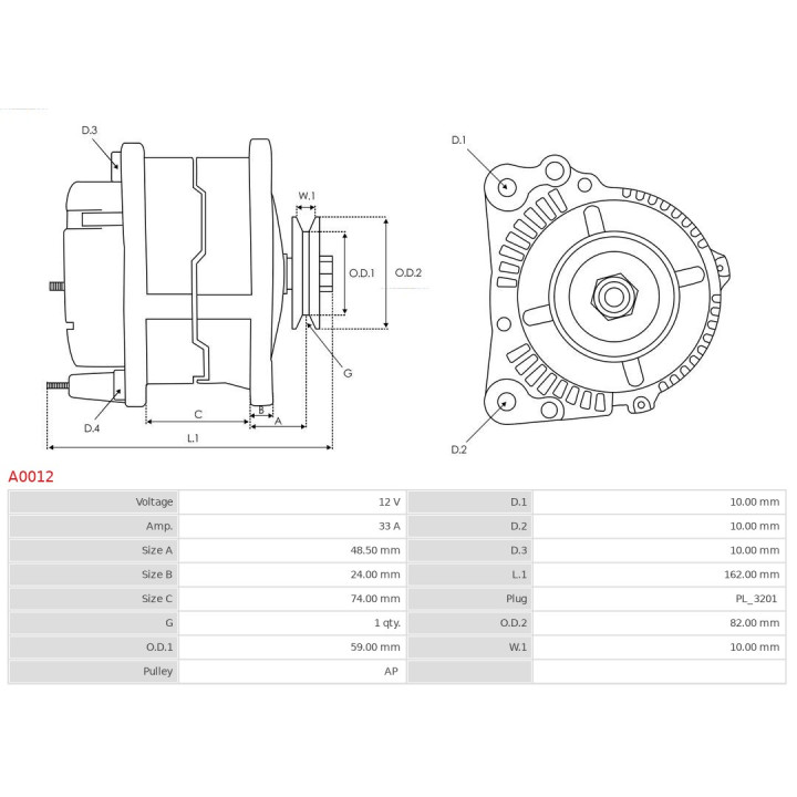 Alternator AS-PL A0012