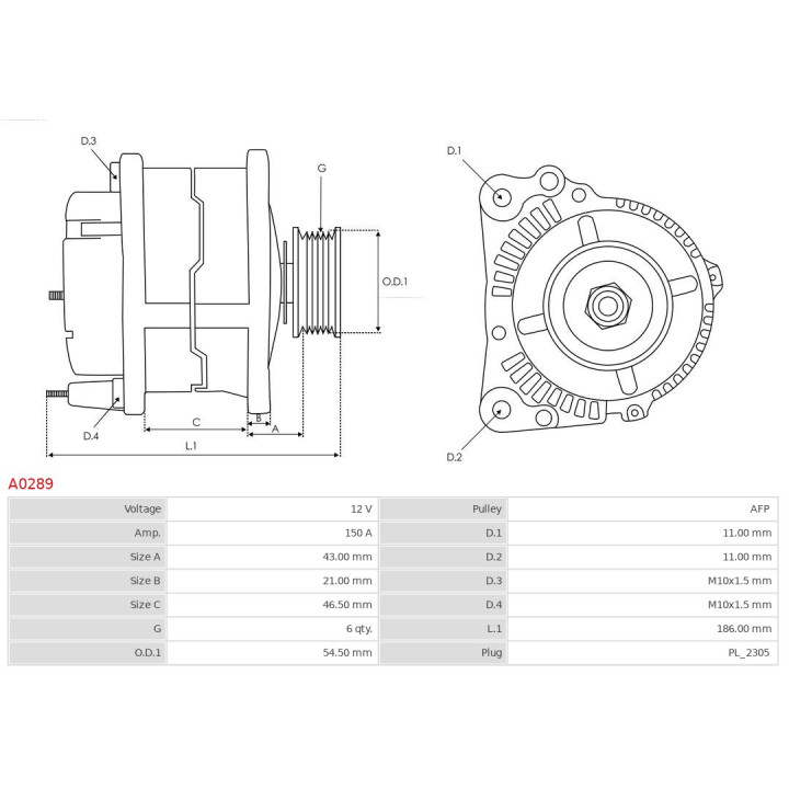 Alternator AS-PL A0289