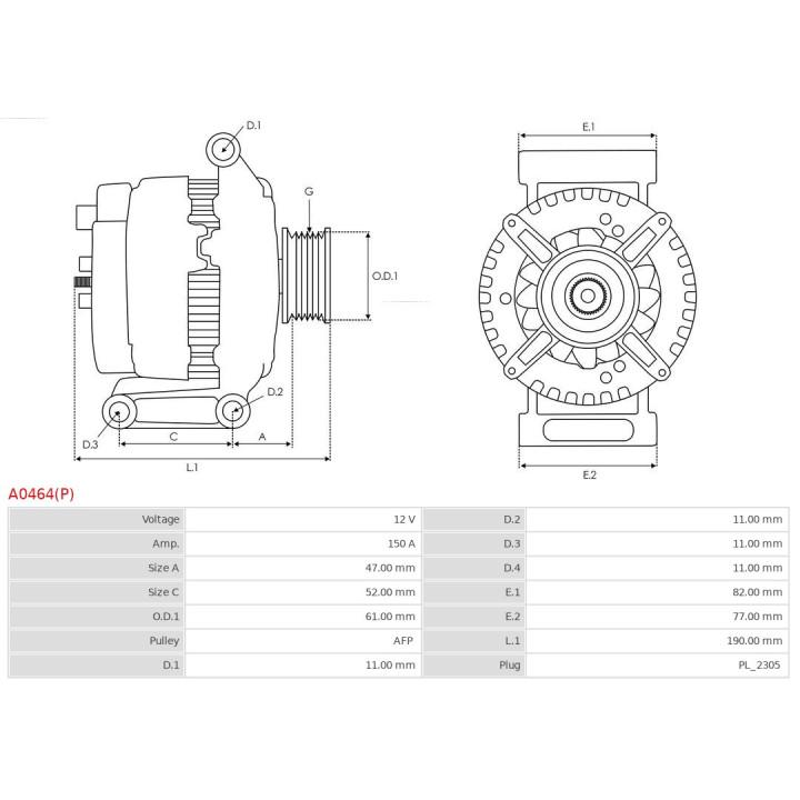 Alternator AS-PL A0464(P)