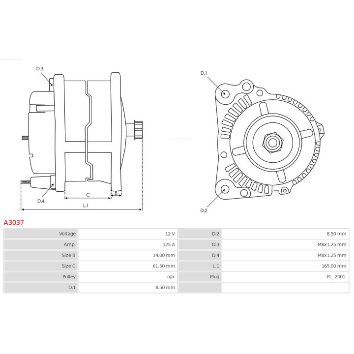 Alternator AS-PL A3037