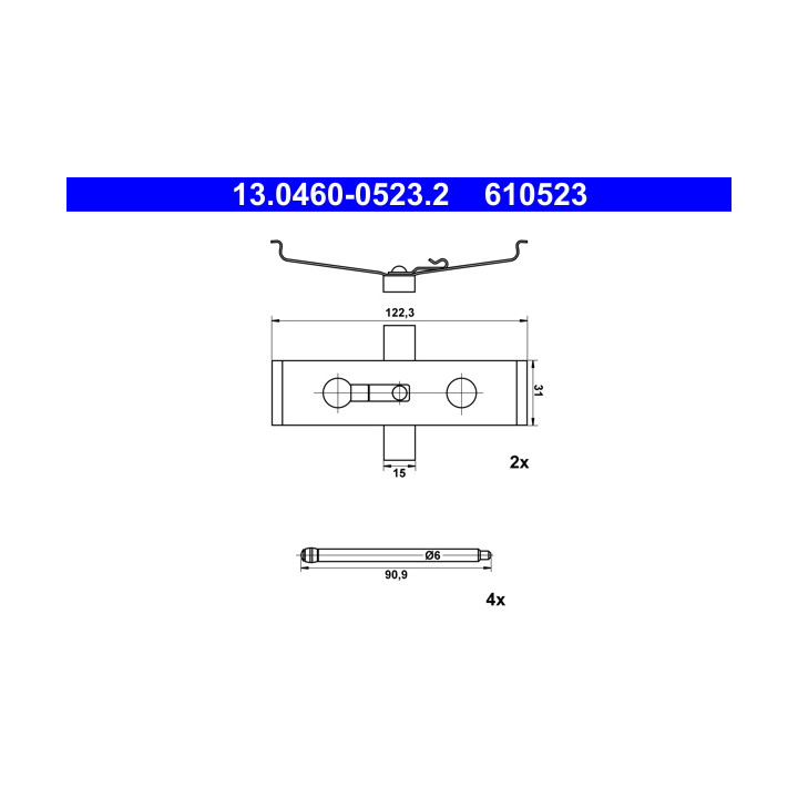 Klocki hamulcowe ATE 13.0460-0523.2