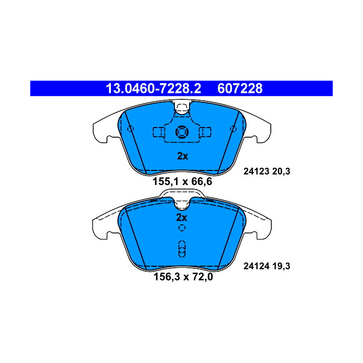 Klocki hamulcowe ATE 13.0460-7228.2